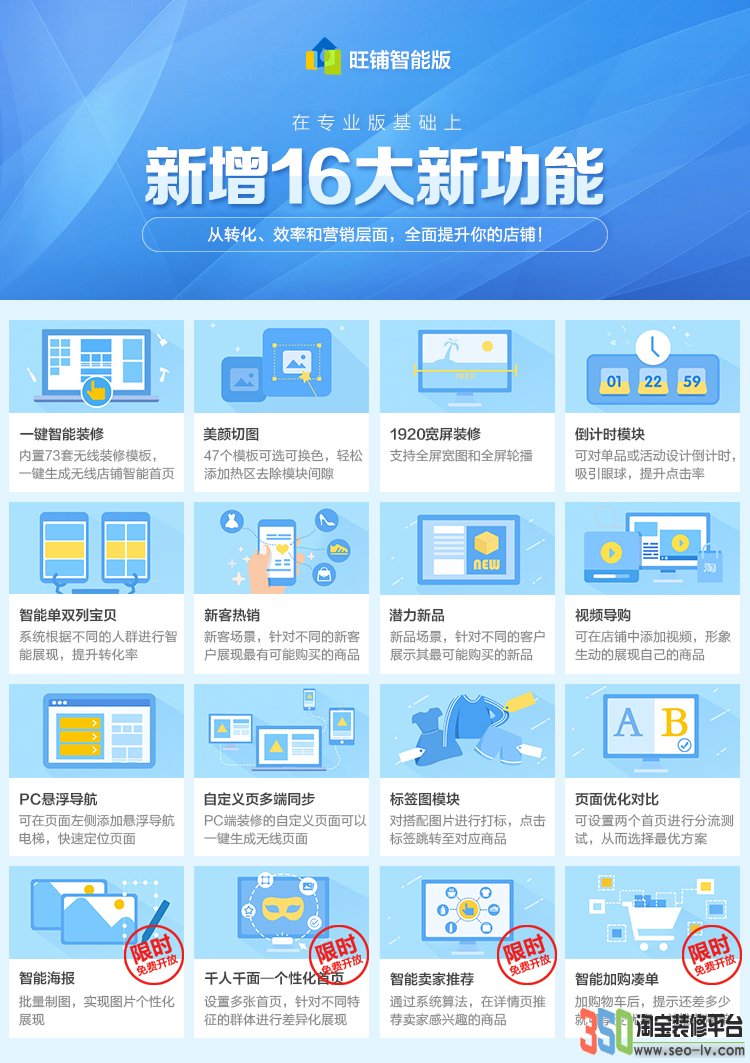 淘寶店鋪智能版功能